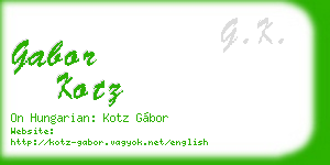 gabor kotz business card